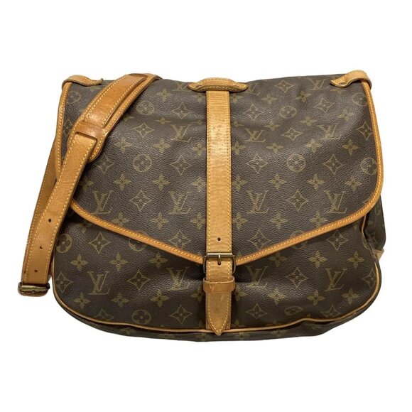 LOUIS VUITTON Saumur 35 Monogram Shoulder Bag Monogram Canvas 490-090125 - Picture 1 of 14